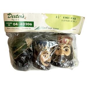 Vintage Dexters Christmas Wisemen New Deadstock 3 Kings Nativity